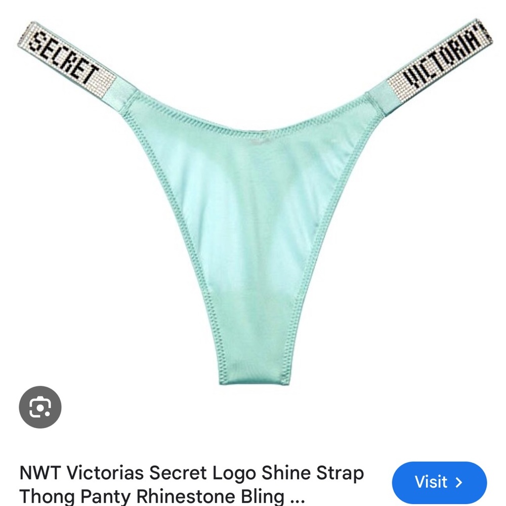 Victoria's Secret Mint Green Thong Panty Medium